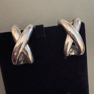 Simon Sebbag Sterling Silver Clip Earrings